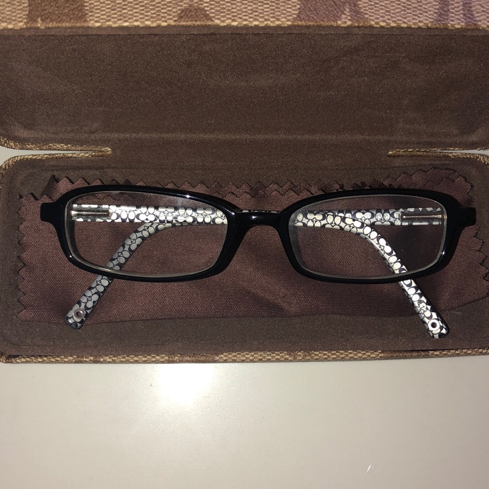 Coach prescription glasses with case